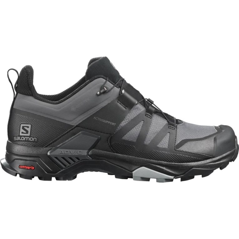 Black Salomon X Ultra 4 Wide GTX Men\'s Hiking Shoes | IE NG4758